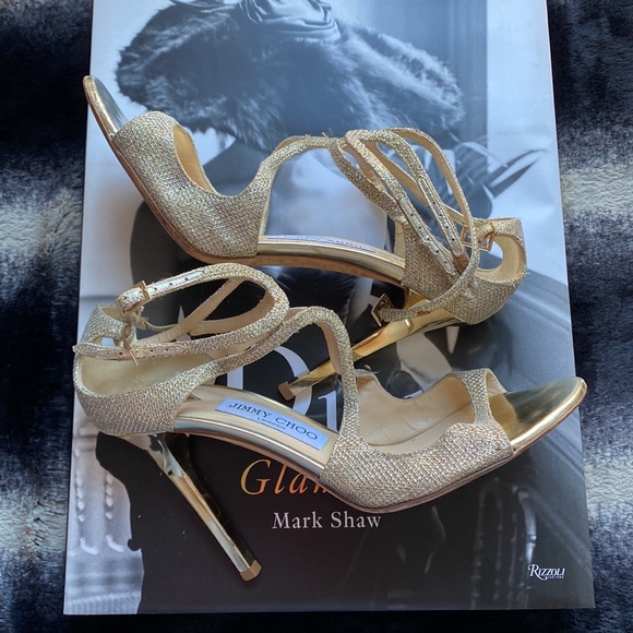 Jimmy Choo Champagne Ivette Sandal 85 Heel, Size: EU 39 (Approx. US 9) - Picture 7 of 12
